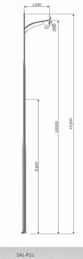 Lampadaire d'clairage urbain DECORATIF SAL P21